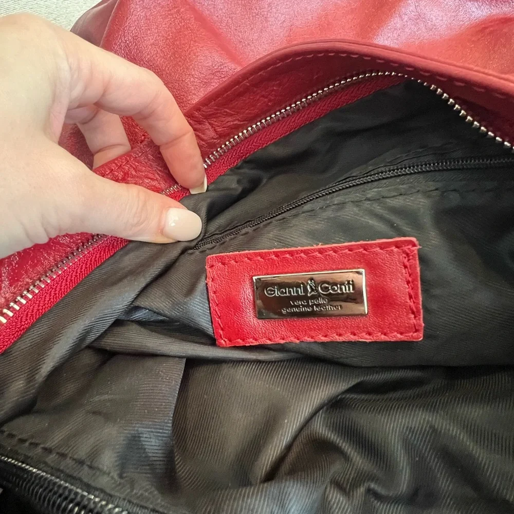 Gianni Conti Red Leather Bag - Picture 12 of 13